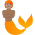 🧜🏽 merperson: medium skin tone display on JoyPixels